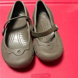 CROCS Kids Brown Mary Jane Sandal Shoes
